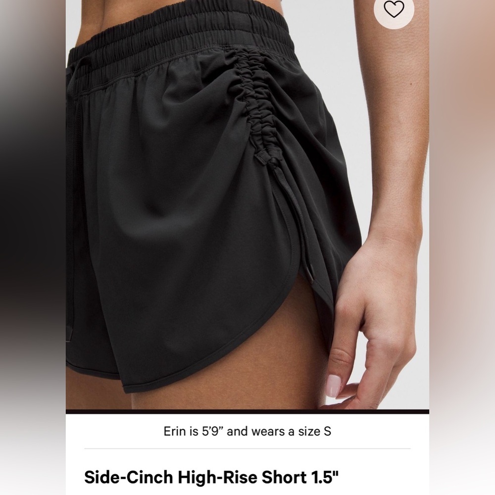 Lululemon Side Cinch High Rise Shorts Medium